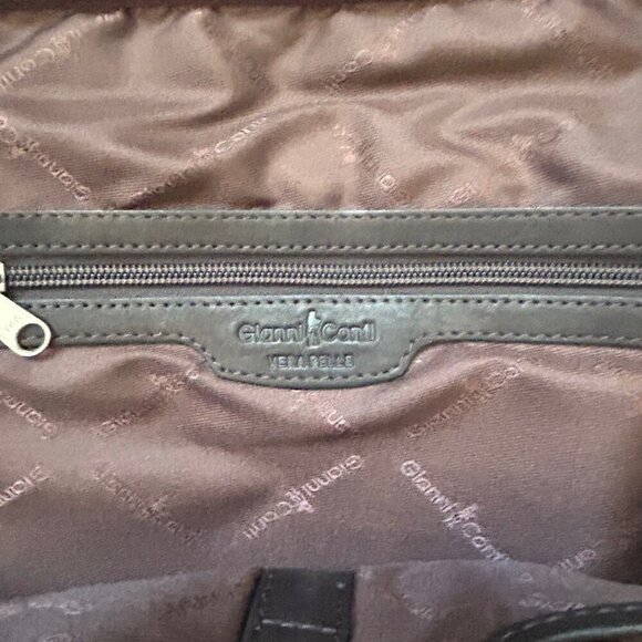 Gianni Conti Leather Unisex Backpack Brown - Picture 8 of 14